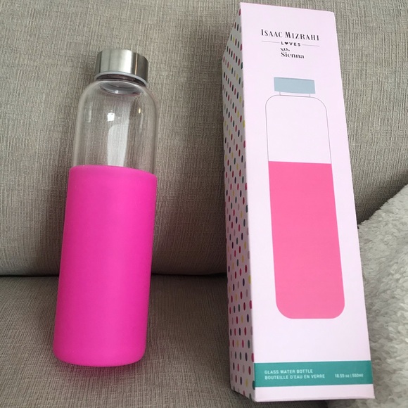 Isaac Mizrahi loves xo, Sienna Glass Water Bottle - Picture 1 of 2